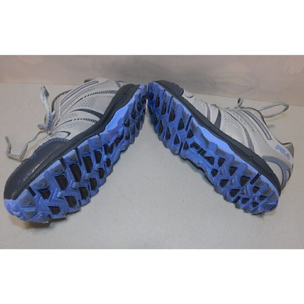 FILA gray & blue/purple fabric sneakers, woman's size 8 - Picture 7 of 9